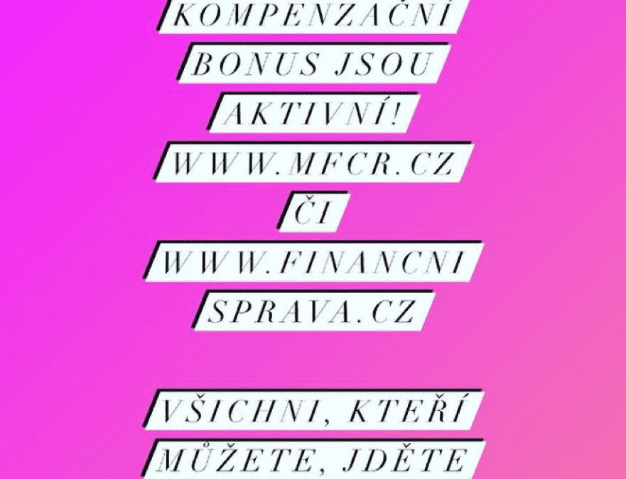 Žádosti o kompenzační bonus jsou aktivní
