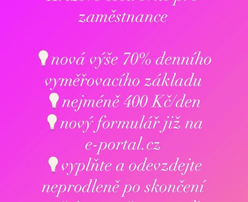 Novinky k OČR pro zaměstnance