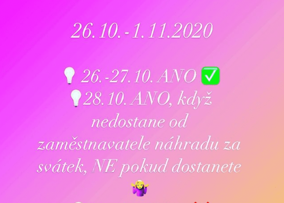Jak to bude o podzimních prázdninách s ošetřovným?