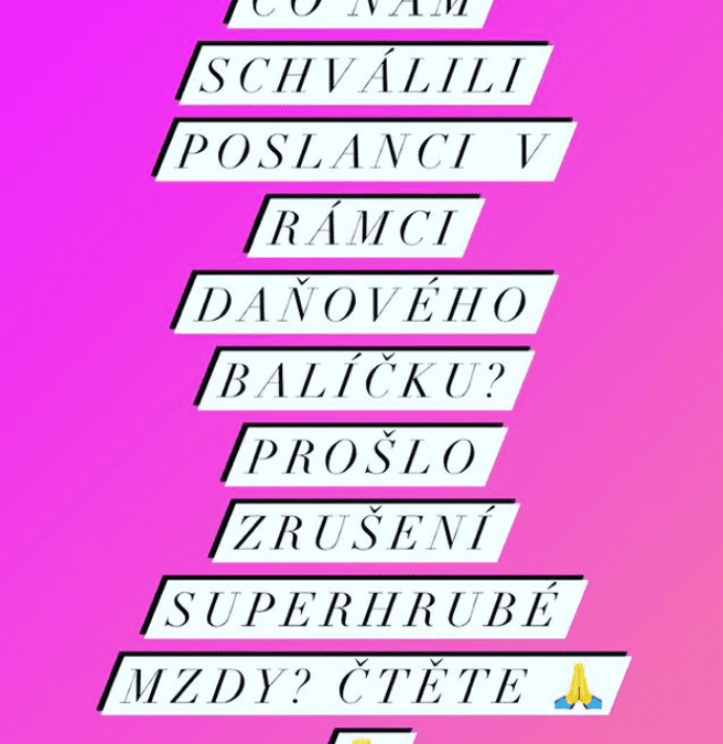 Daňový balíček – co vše obsahuje?