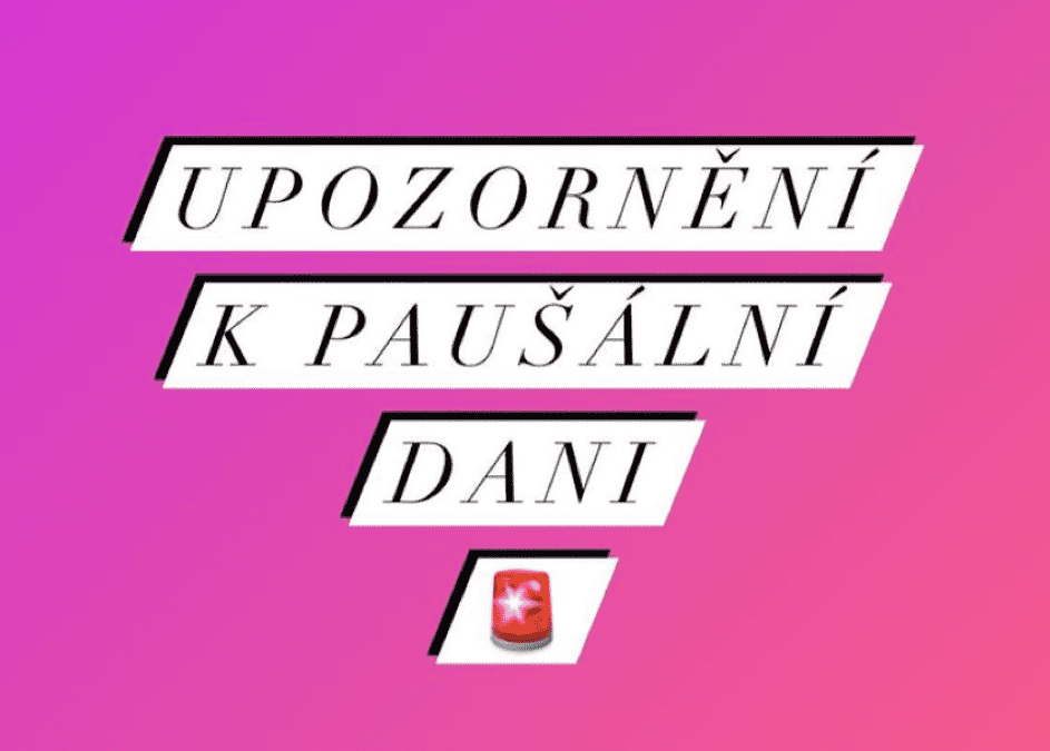 Aktuálně k – žádosti o Oznámení vstupu do paušálního režimu žadatelé